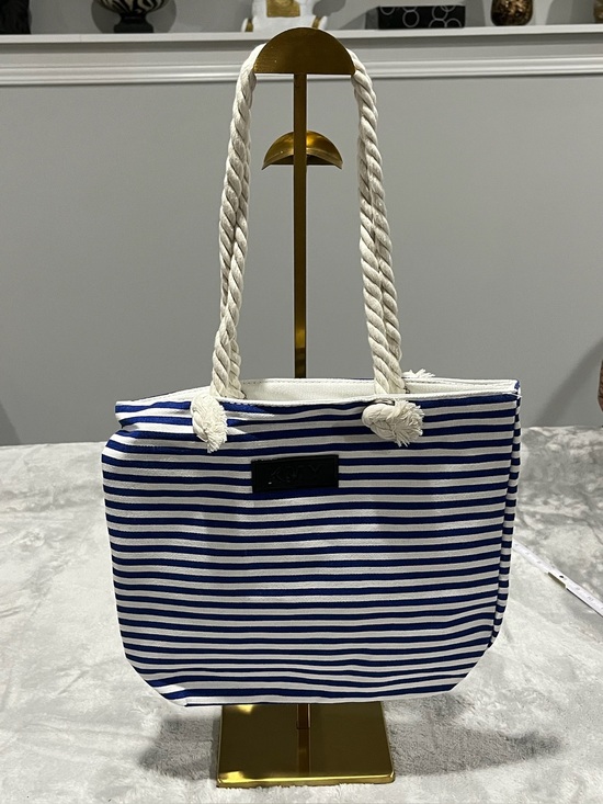 Handbags - Striped Blue & White Rope-Handle Tote Bag NWOT